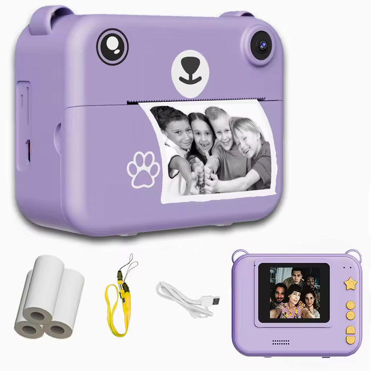 Kids Digital Camera Photography Instant Print Photo 1080P HD With Video Recorder Mini Thermal Printer Educational Birthday Gifts