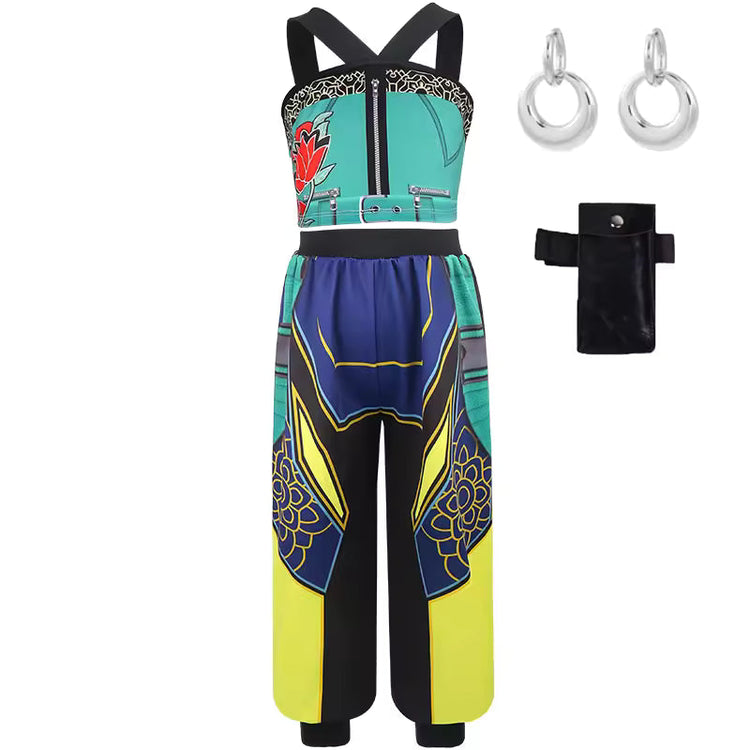3PS Children's Girls Dance Performance Set Carnival Cosplay Costume Set Halloween Party Set Carnival Costumes 3-10 Years Old