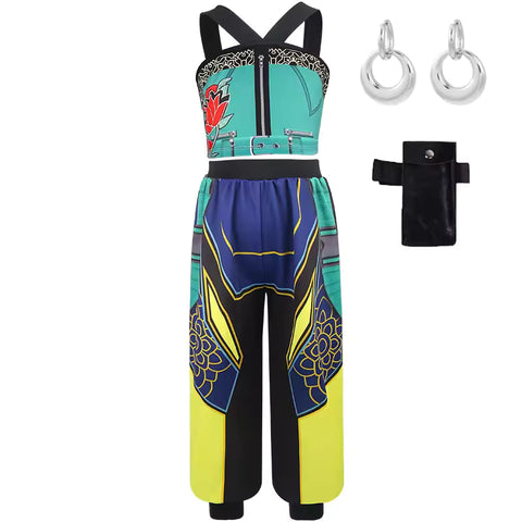 3PS Children's Girls Dance Performance Set Carnival Cosplay Costume Set Halloween Party Set Carnival Costumes 3-10 Years Old